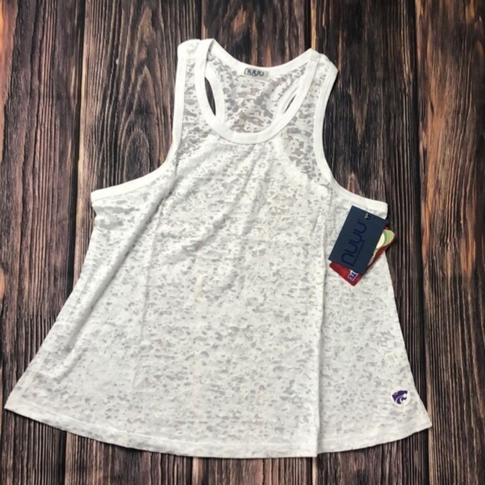 NUYU KSU Kansas State University Wildcats‎ Burnout Racerback Tank Top Yoga XL